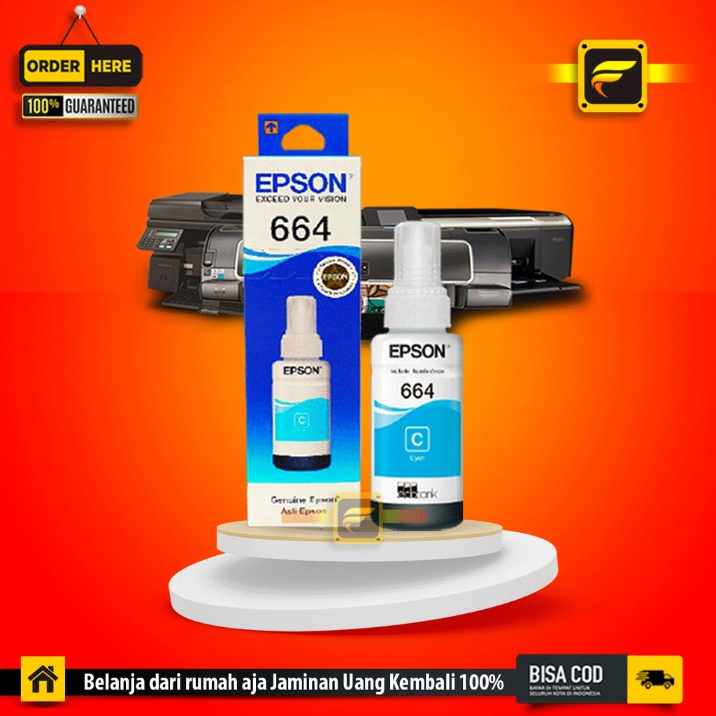 Tinta Epson 664 cyan SERIES L360 L120 L110 L210 L220 L310 L850 L805 L1800 L800 L362 L365 L365 L366 L375