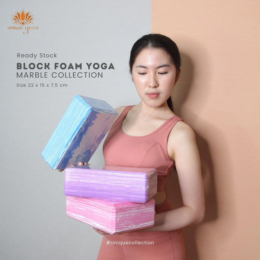 Yoga Block Murah / Block Foam Yoga / Block Yoga Corak Marble / Balok Yoga Murah / Balok Yoga Foam Marble