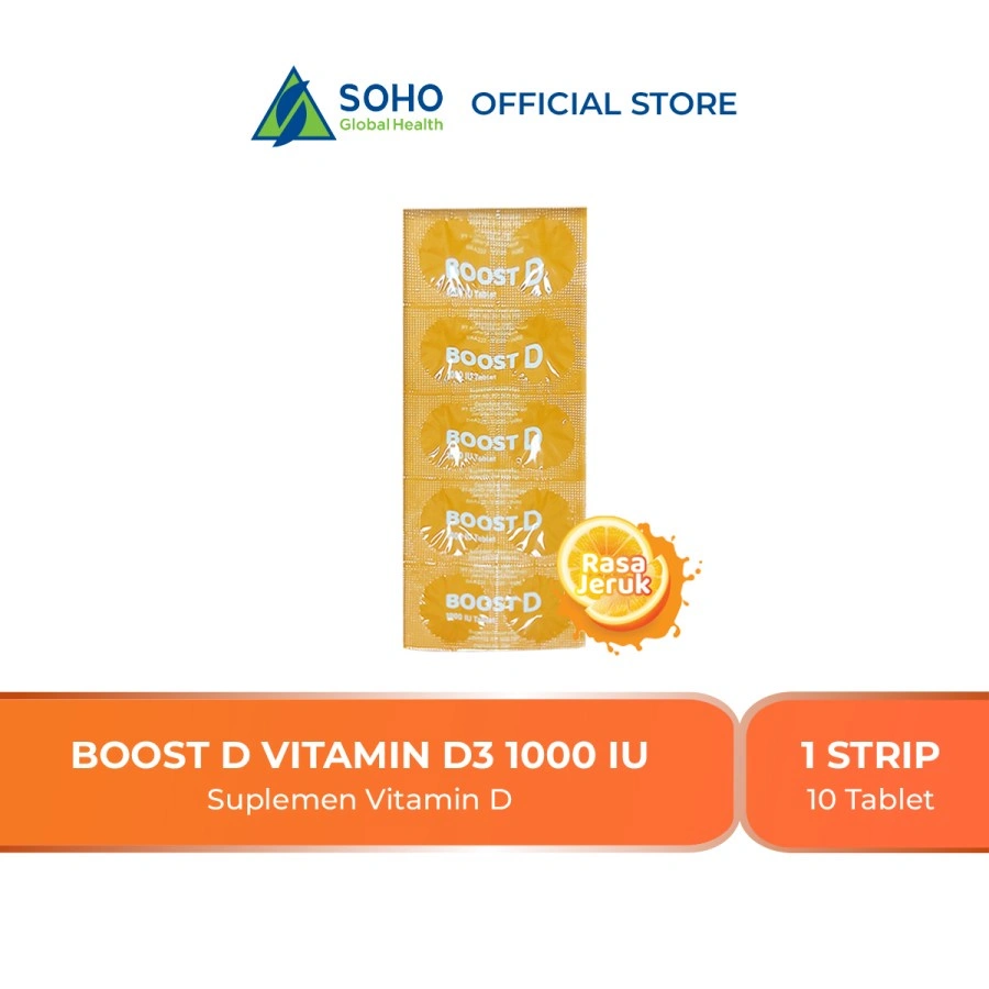 Boost D Vitamin D 1000 IU - 1 Strip @10 Tablet