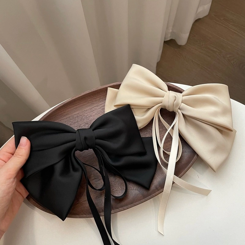 [CUCI GUDANG] SUPER FAIRY BIG BOW HAIRCLIP RIBBON HAIR CLIP KLIP JEPIT RAMBUT PITA BESAR JEPITAN GIRLY FRENCH RETRO VINTAGE KLIP AKSESORIS SATIN KAIN SILK LEMBUT WARNA SOLID POLOS HITAM PUTIH BEIGE KREM IVORY KOREA KOREAN INS TRENDY NICHE