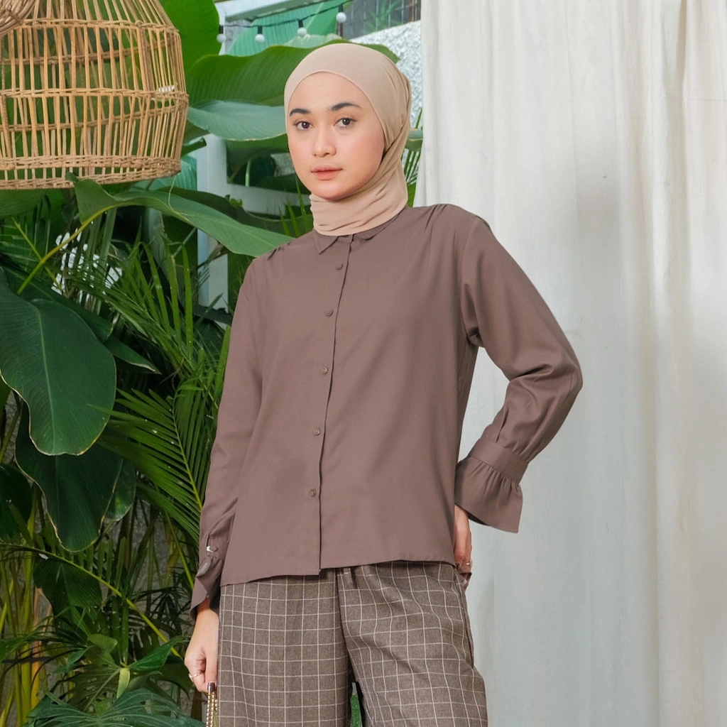 Dean's - Basic Shirt | Atasan Wanita | Kemeja Wanita Casual | Kemeja Cotton Shakila
