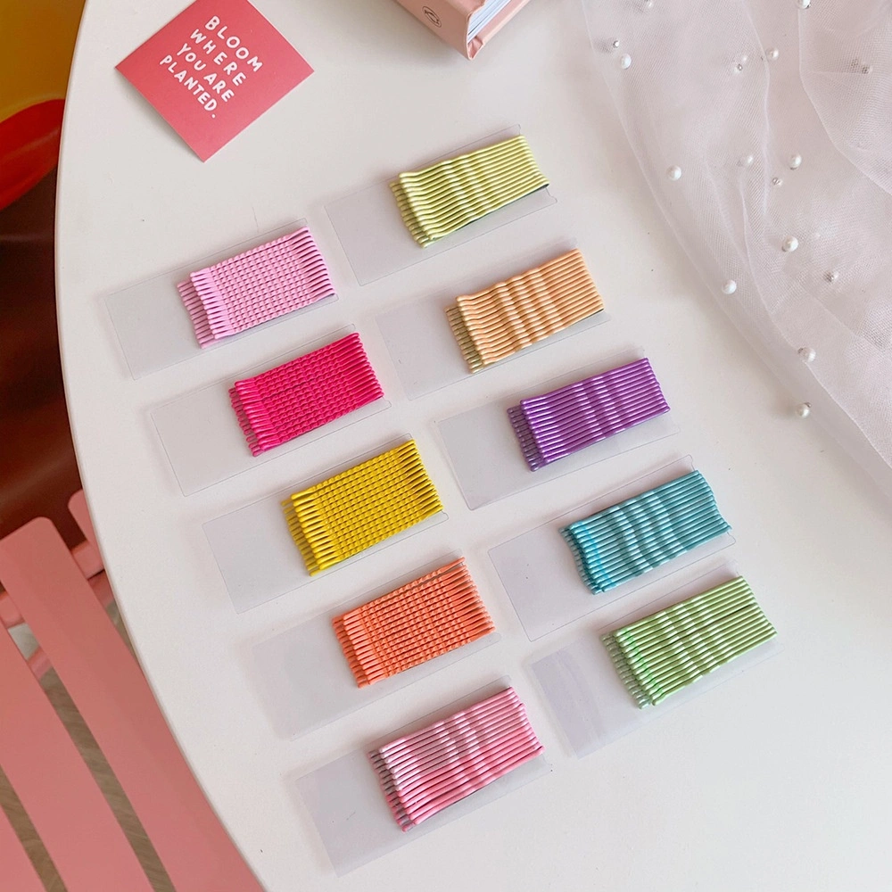 [CUCI GUDANG] SHINY BRIGHT COLOR BOBBY HAIR PIN JEPIT JEPITAN RAMBUT PONI BESI GOLD SET KOREA KOREAN HAIRPIN CURLY BANGS