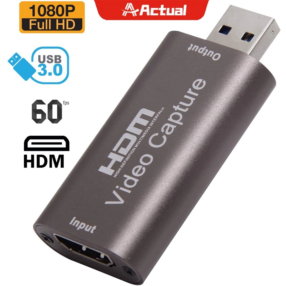 Actual【COD】video capture usb 3.0 60fps Video Capture Loop USB 3.0 Card PS4 Game Camera Recording Full HD 1080P 60fps Live Streaming with Loop