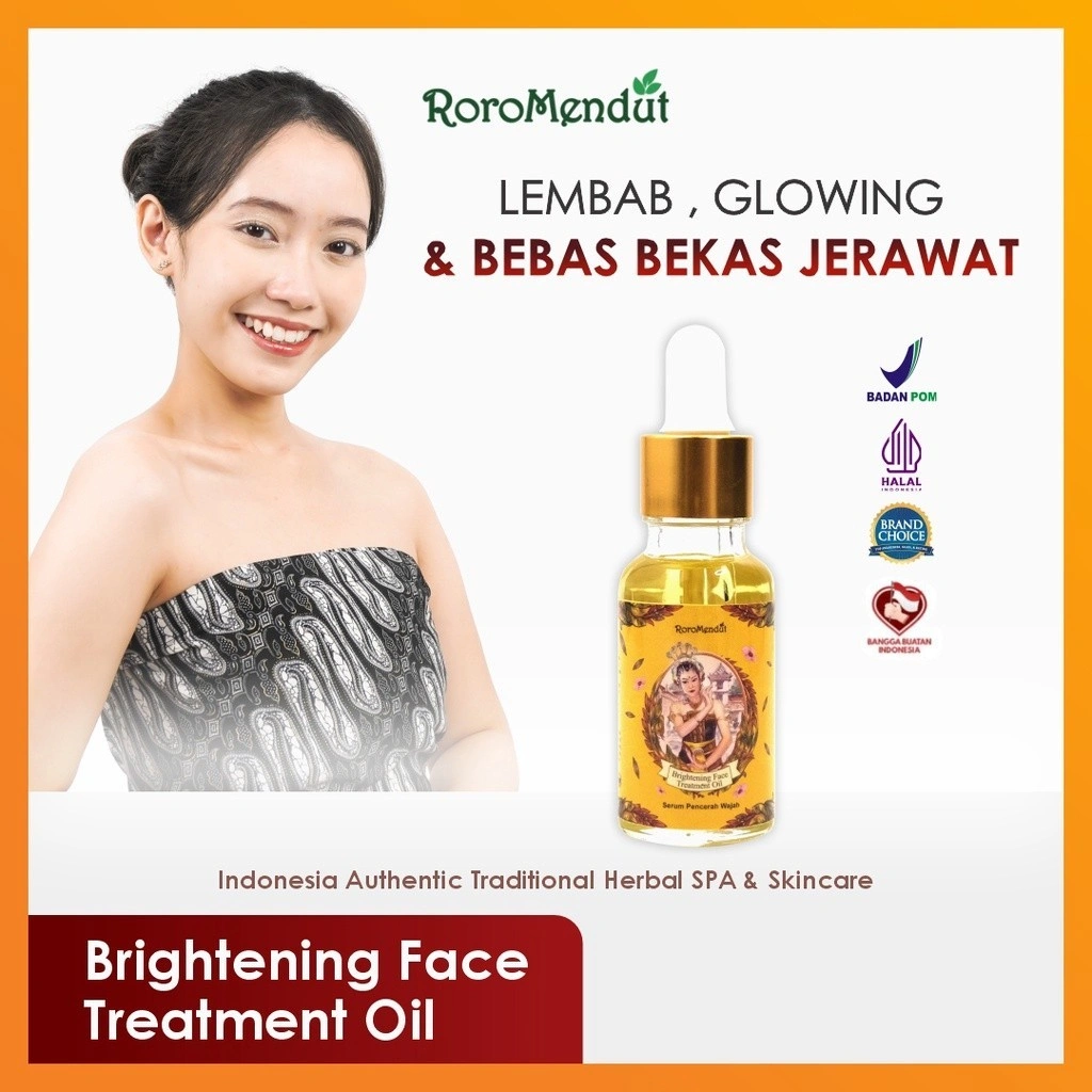 𝐑𝐎𝐑𝐎 𝐌𝐄𝐍𝐃𝐔𝐓 Brightening Face Treatment Oil | Serum Face Oil Pencerah Glowing Lembab Bebas Bekas Jerawat