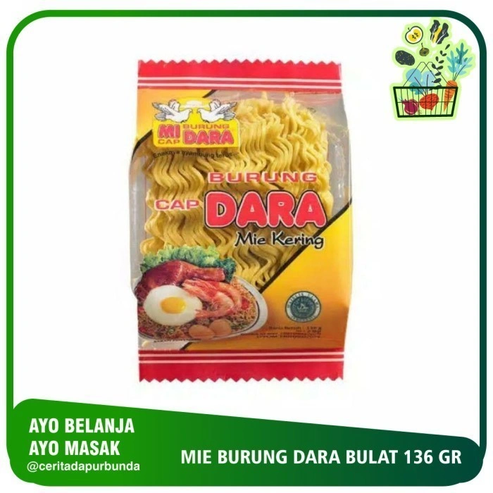 MIE KERING BURUNG DARA ORIGINAL kemasan 136 gram