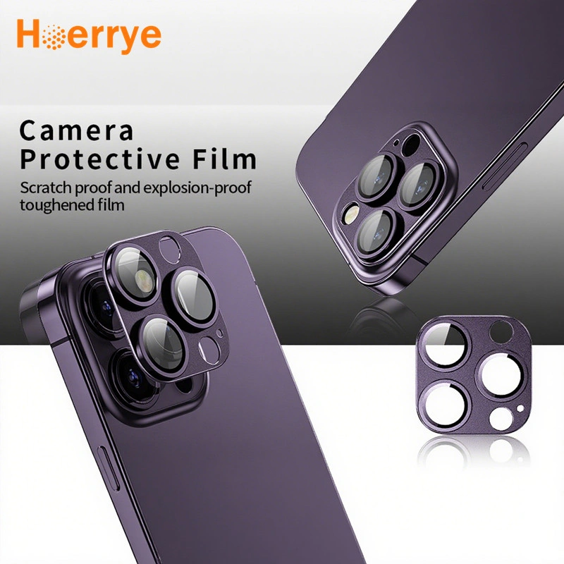 Hoerrye Camera Lens Protector for iPhone 14Pro Max/Pro/Plus Ultra Clear Anti Gores Metal Cover One Piece Easy Install Full Cover