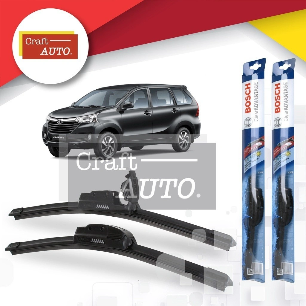Wiper Mobil Frameless Sepasang (2pcs) Bosch Clear Advantage Toyota Avanza Ukuran 21" & 14"