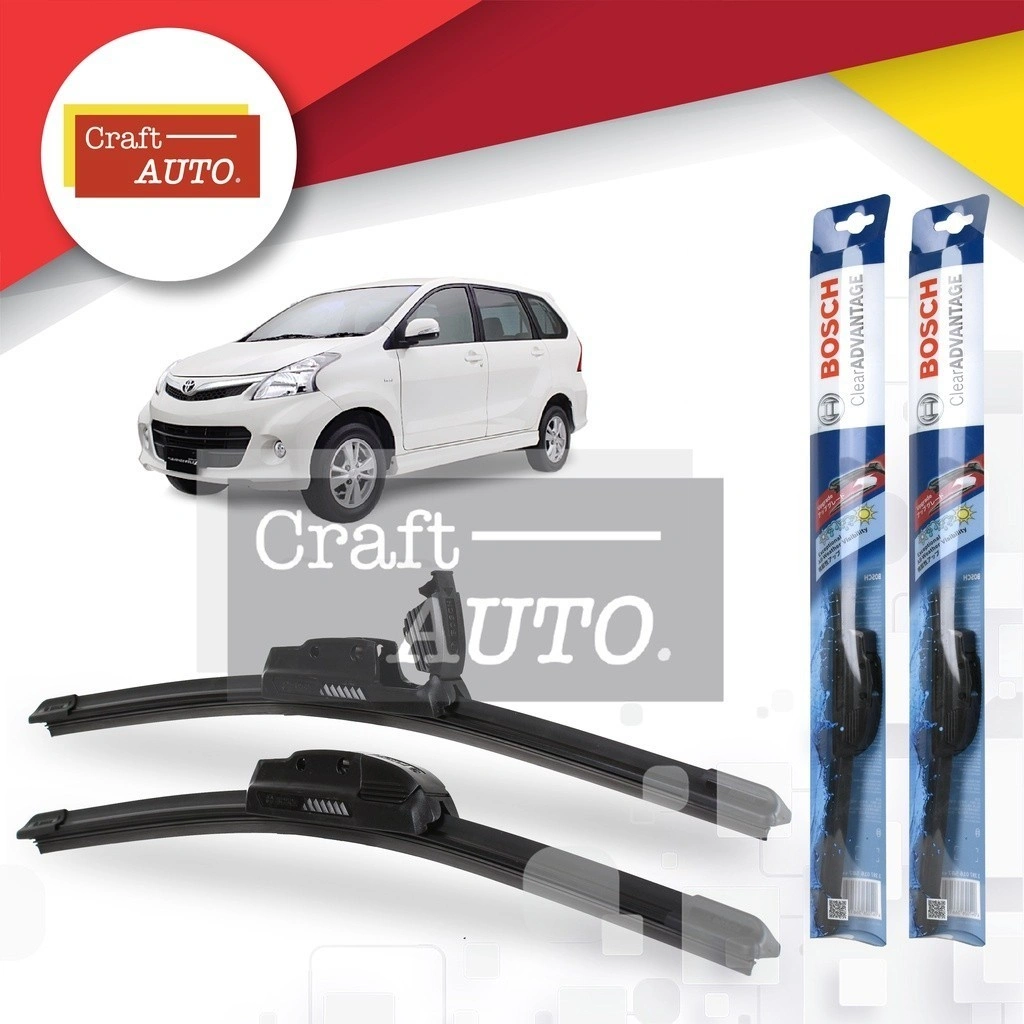 Wiper Mobil Frameless Sepasang (2pcs) Bosch Clear Advantage Toyota Avanza (2004-2012) Ukr  20&16