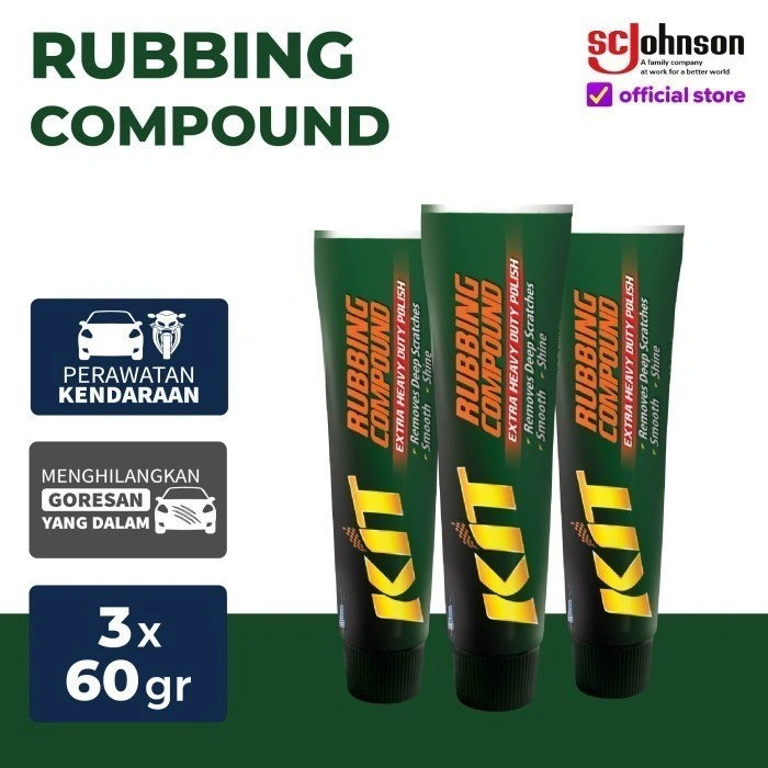 KIT Rubbing Compound 60Gr X 3Pcs Pelindung Cat Body / Penghilang Goresan