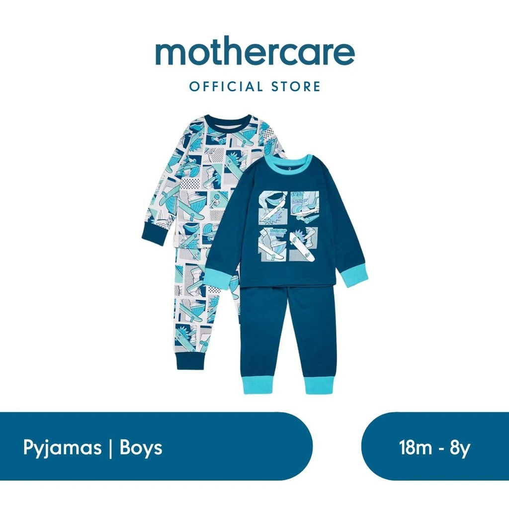 Mothercare Skate Pyjamas 2 Pk - Piyama Anak Laki-laki (Multi)
