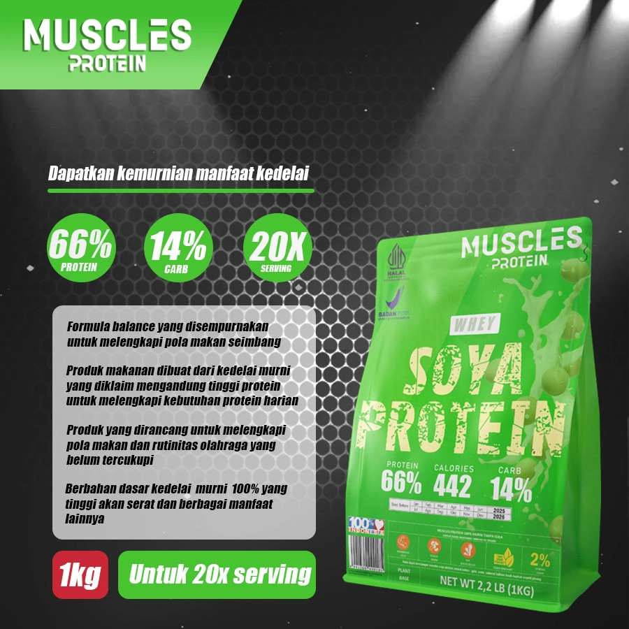 WHEY PROTEIN Kedelai Bubuk 66% protein terbaik membentuk badan