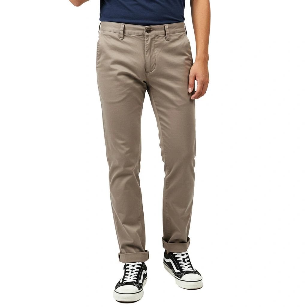 TOPTEN Celana Panjang Chino Pria Cokelat  Muda - Mocca Slim Fit