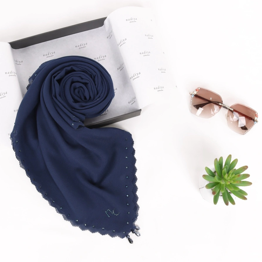 NADIYA - Wearing Royale Voal Nadiya - The Royale Scarf Voal Signature Series Crystal Premium