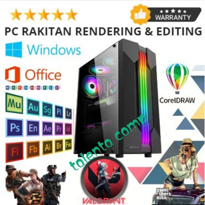 PC GAMING RAM 16gb SSD 120 HD 500vga GTX 750