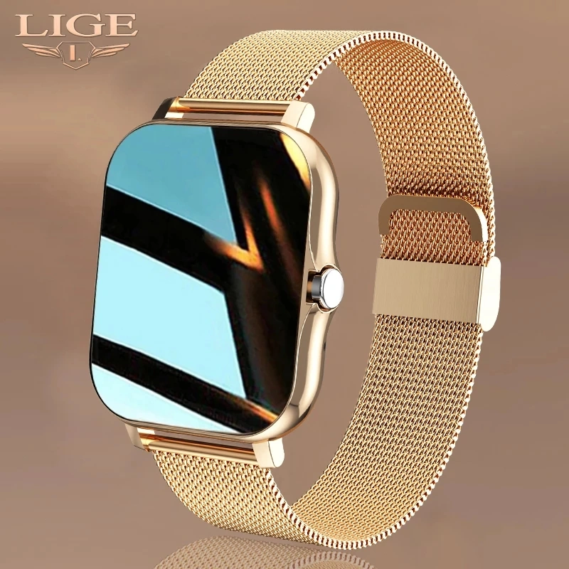 LIGE Baru Jam Tangan Pintar Pria Menyentuh Pelacak kebugaran bluetooth call smart watch