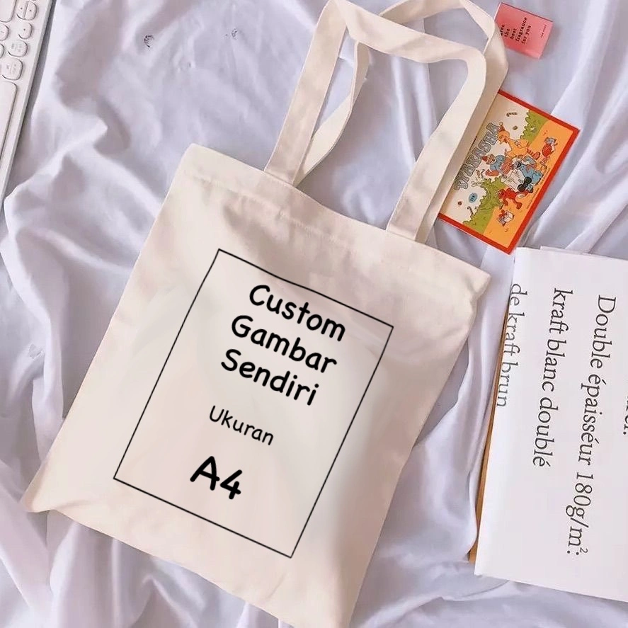 Tote bag Kanvas Motif CUSTOM / Tote Bag Kanvas Murah Premium
