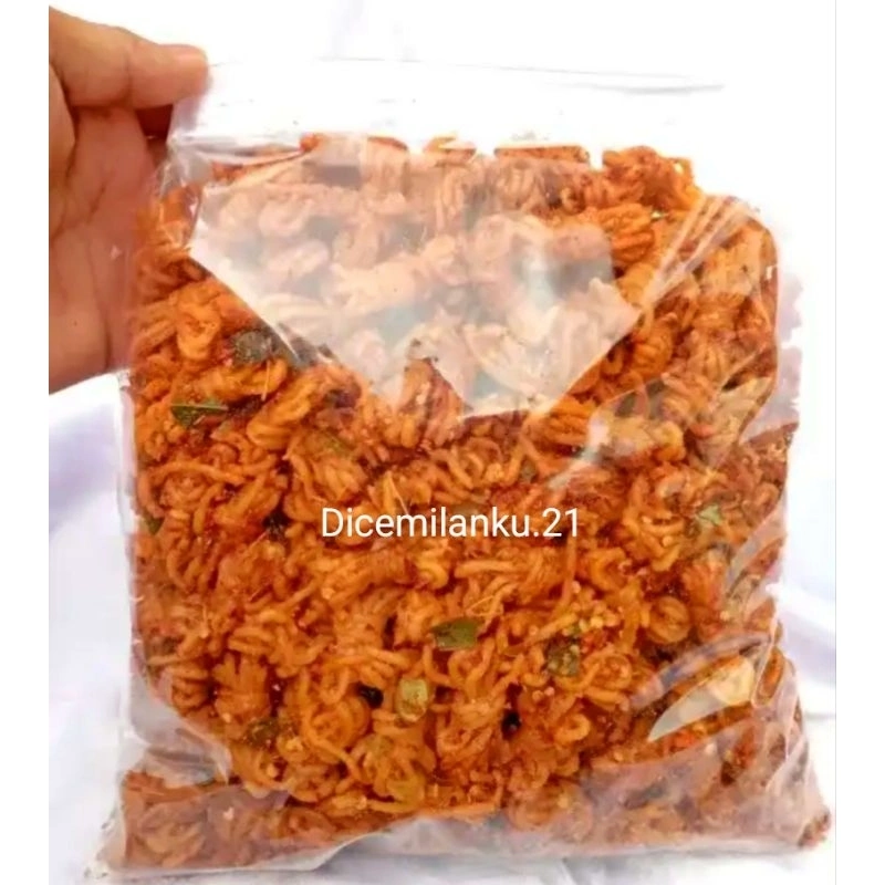 Mie gulung viral kering keriuk mie gulung pedas daun jeruk isi 250.grm