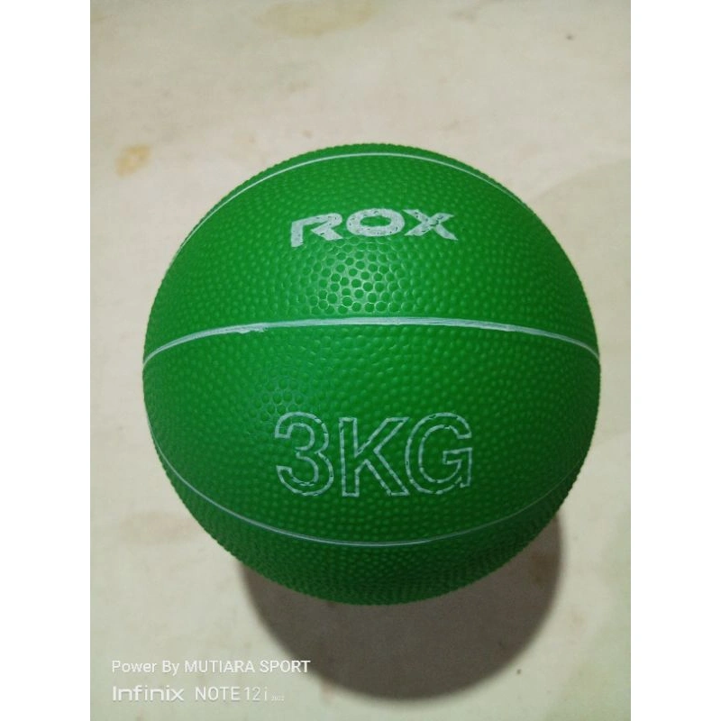 MEDICINE BALL 3KG ROX ORIGINAL BOLA FITNESS HARGA PROMO