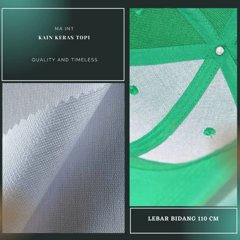 Kain Keras Lem Staplek Interlining Kain Keras Lem  Untuk Topi | Cap | HAT Dan Goodie Bag