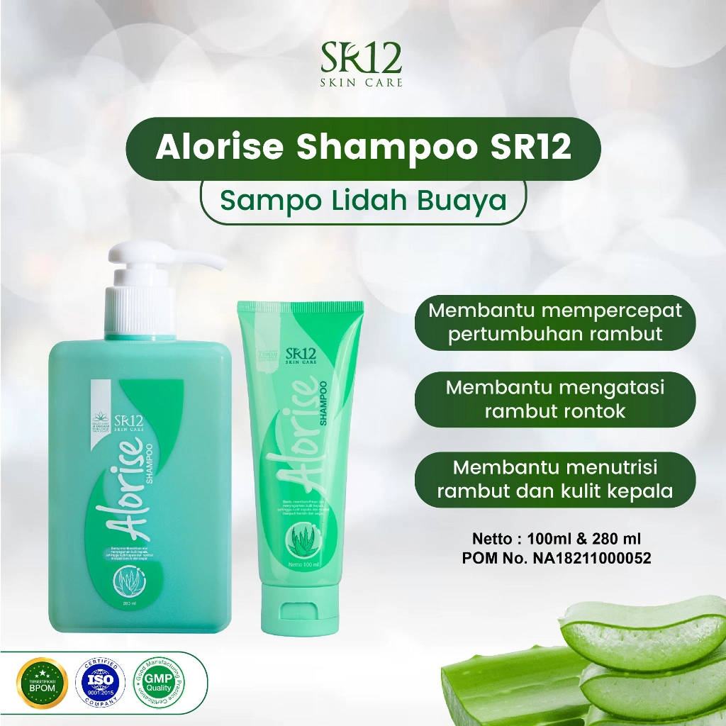Alorise Shampoo SR12 - Shampoo Alorise Perawatan Rambut Rontok , Kering - Hair Fall Treatment