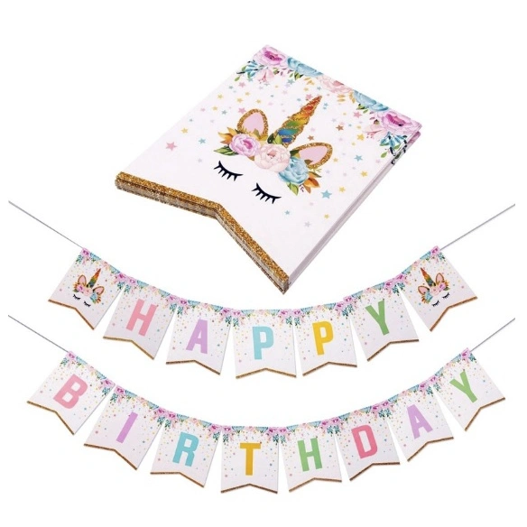 Banner HBD Unicorn Sparkling