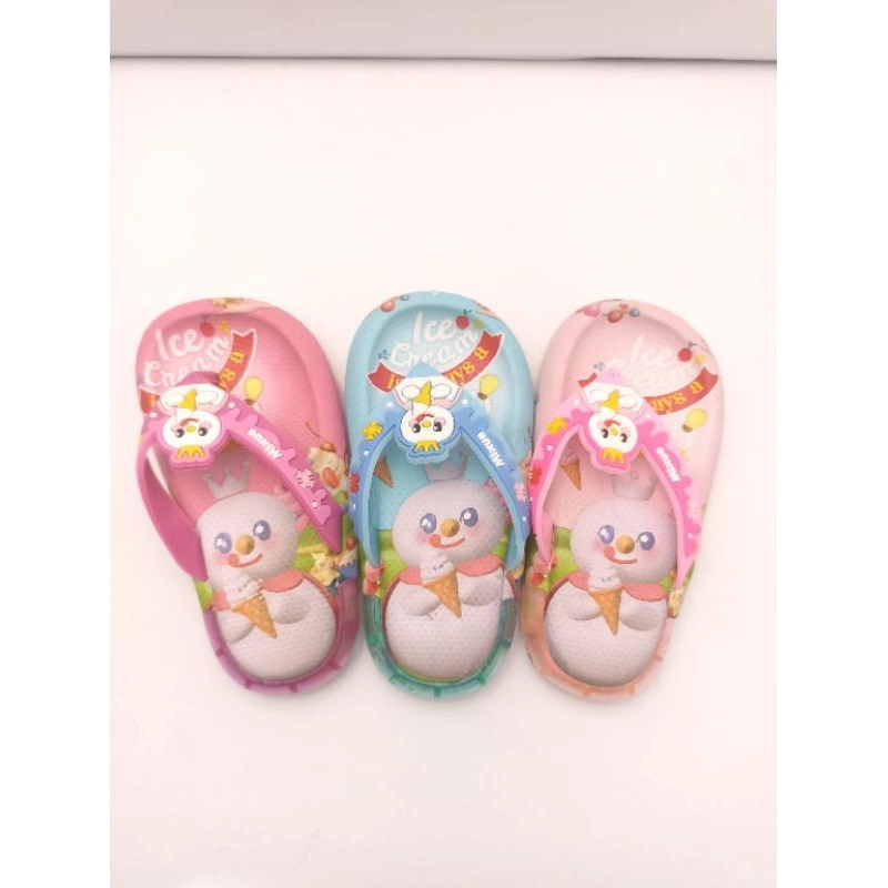 (COD) Sandal Jepit Anak Perempuan Import Motif MIXU dengan LED/ Sandal Jepit Anak Perempuan menyala size 24-35