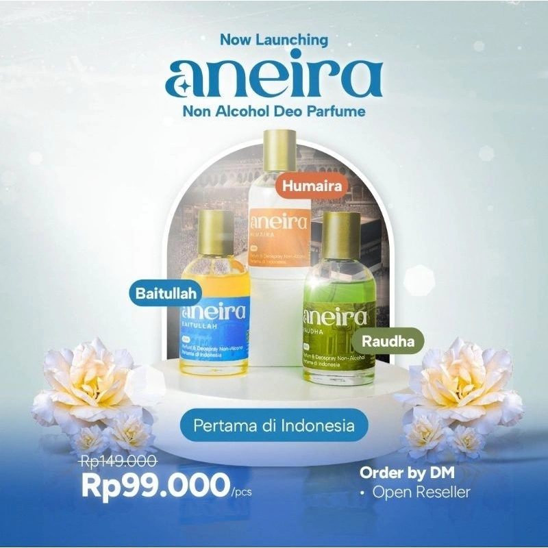 Aneira Body Mist Pencerah Kulit Tangan dan Ketiak Non Alcohol Aroma Parfum Islami