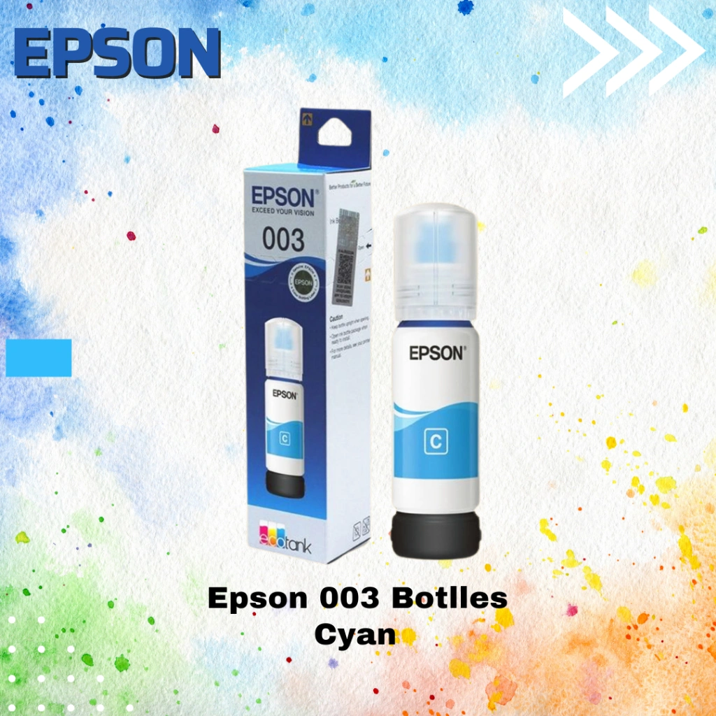 Tinta Epson 003 Cyan Biru Original L3101 L3110 L3116