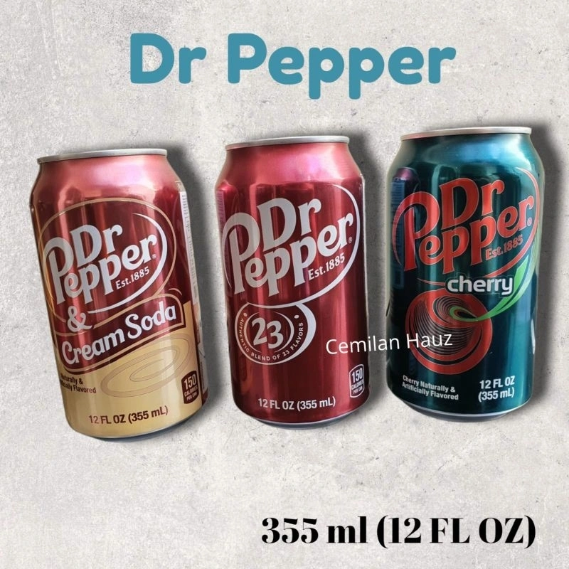 Dr Pepper ORIGINAL/CHERRY/CREAM SODA Soft Drink Can