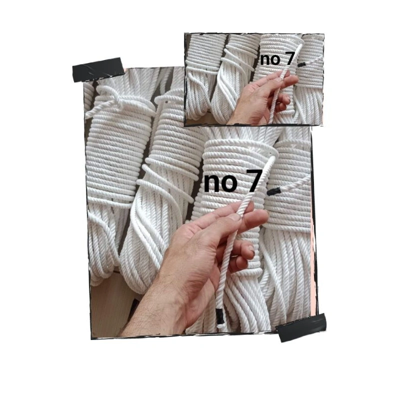 Tali tambang kain.. warna putih tissu.. no 7mm..30 meter