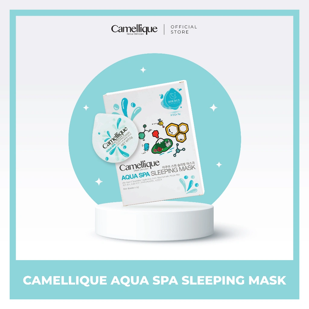 [BUY 2 BOX GET 1 GIFT] Camellique Masker Aqua Spa Hyaluronic Acid Sleeping Mask Korea 1 Box