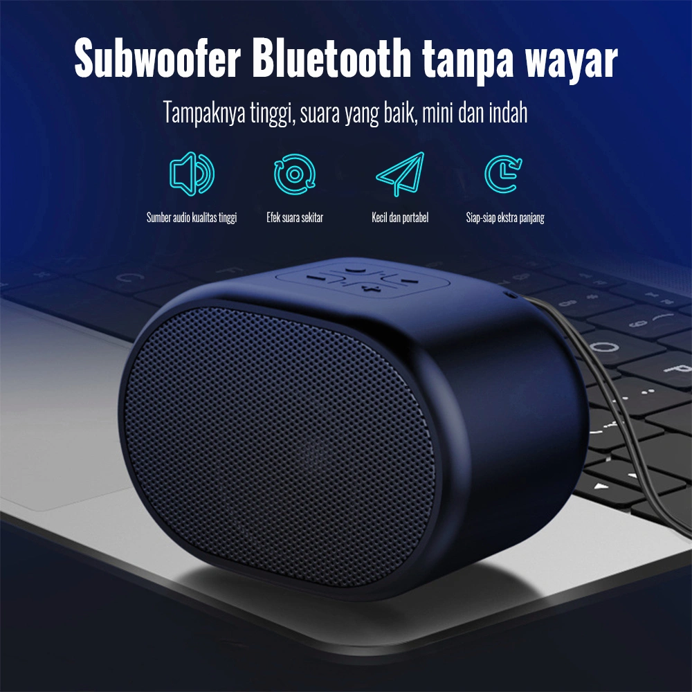 TWS Mini Bluetooth Speaker Music Box Bluetooth Full Bass Portable Wireless Speake With HD Sound Super Bass