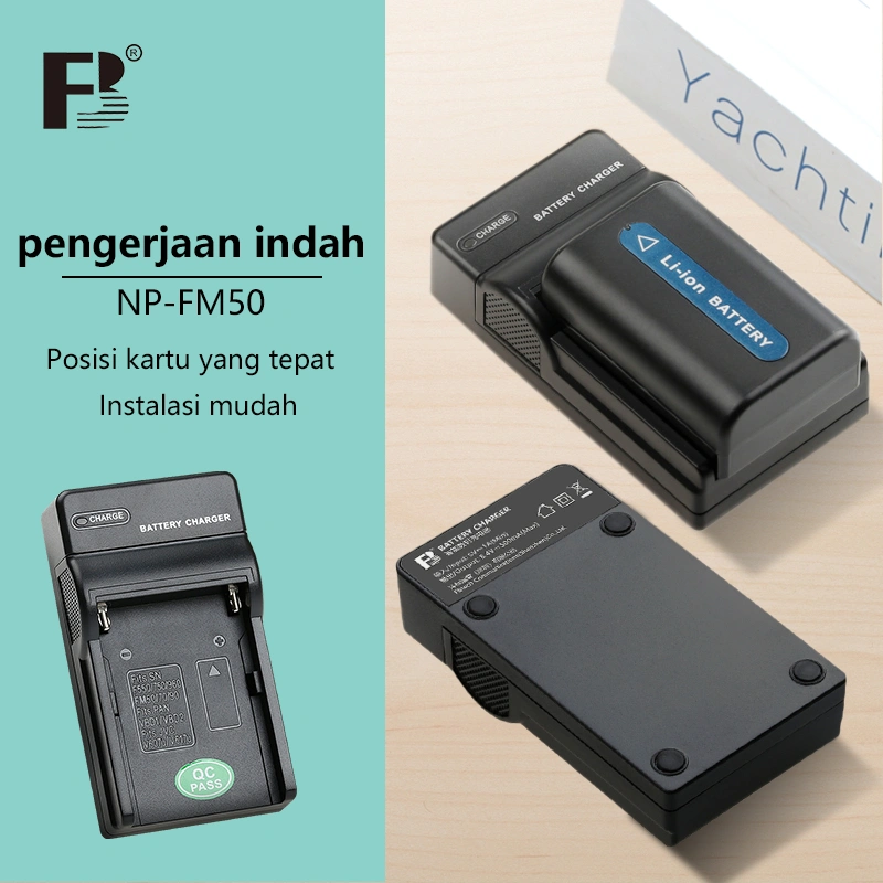 FB Charger NP-FM50 for SONY Baterai F970 F750 F550 F960 Kamera Battery FM55 for Panasonic VBD1 JVC V607