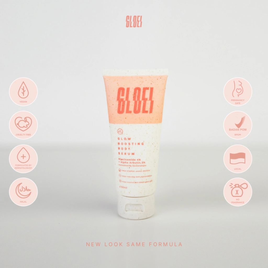GLOEI Glow Boosting Body Serum - Mencerahkan Kulit dengan Niacinamide & Arbutin | BPOM | Halal