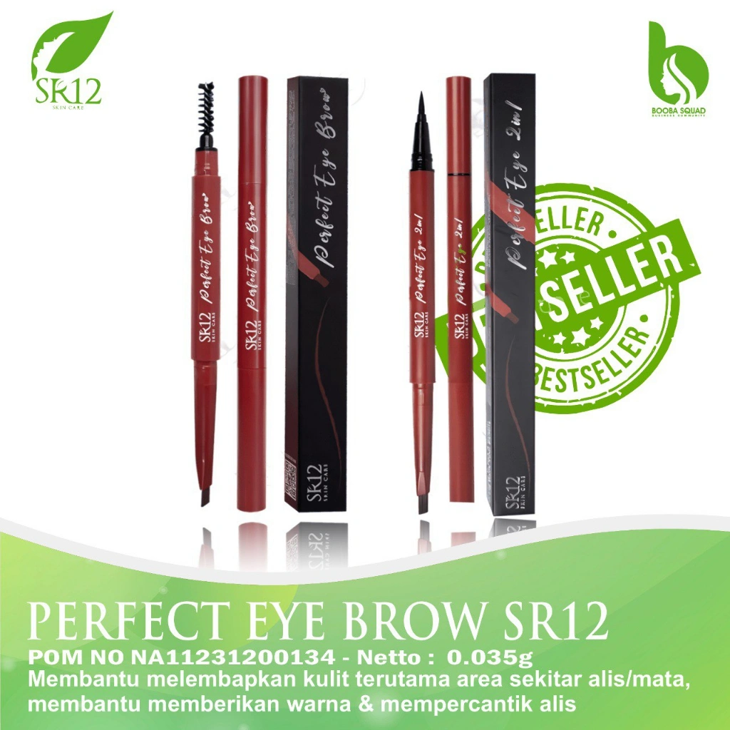 EYE BROW SR12 DARK BROWN / PENSIL ALIS / EYEBROW ANTI LUNTUR /EYE BROW & EYE LINER WATERPROOF