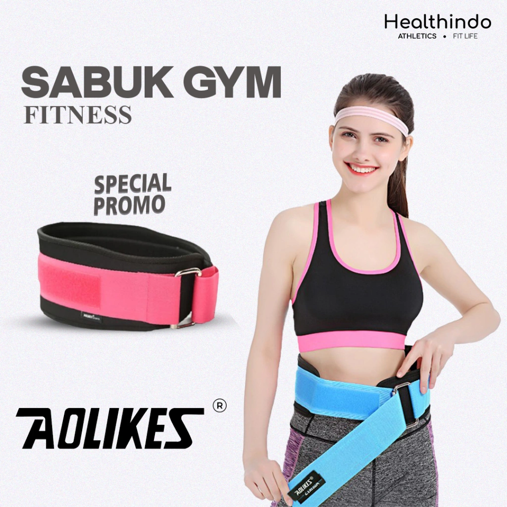 Aolikes - Sabuk Gym Angkat Beban | DEADLIFT | Penopang Pinggang | Sabuk Fitness | Belt Gym