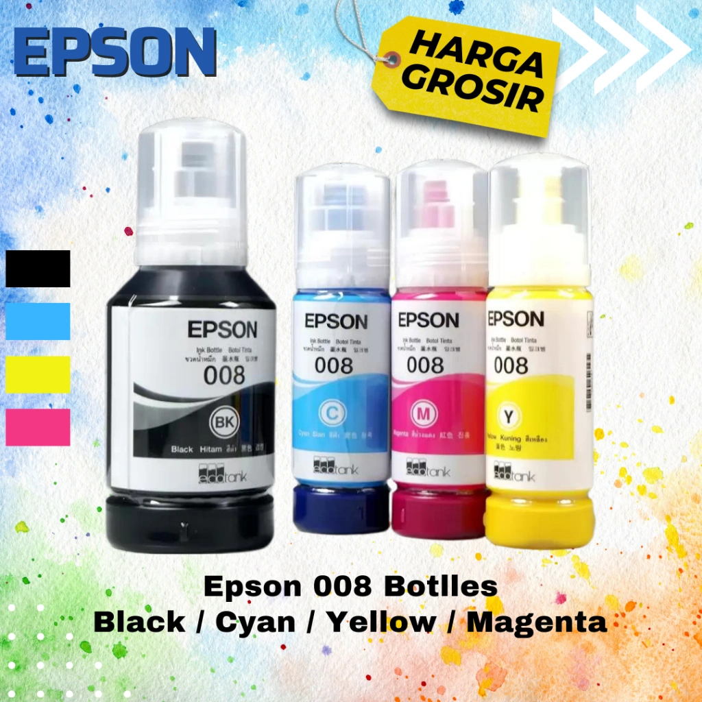 Tinta Epson 008 Black Cyan Yellow Magenta Ink Series L6550,L6570,L6580,L15150,L15160