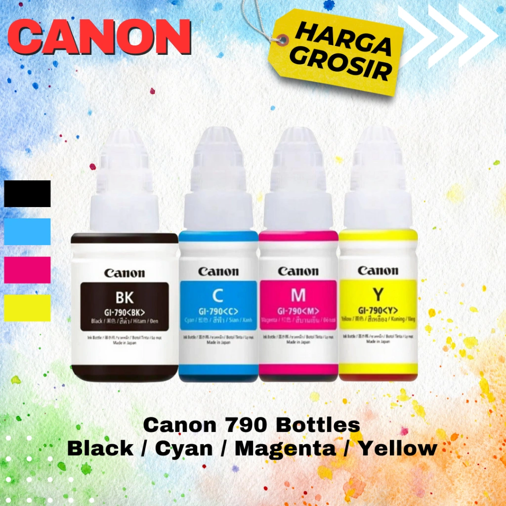 Tinta Canon 790 Original Black Cyan Magenta Yellow Series G1010 G2010 G1000 G2000 G3000