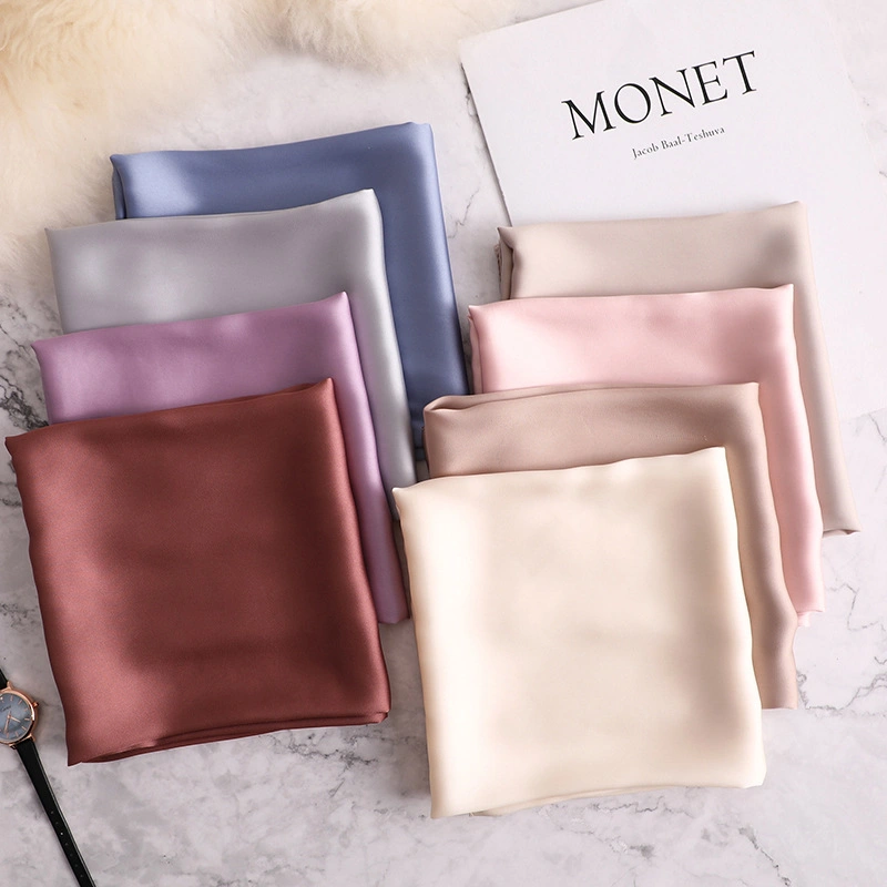 [CUCI GUDANG] NEW SIMPLE SOLID SOFT PASTEL COLOR SQUARE NECK SCARF WOMEN SYAL LEHER PERSEGI KOTAK SATIN SILK WANITA CEWEK KOREA TWILLY TAS BAG SHAWL KAIN POLOS WOMEN FEMALE SELENDANG HIJAB SEGI EMPAT MUSLIM WANITA