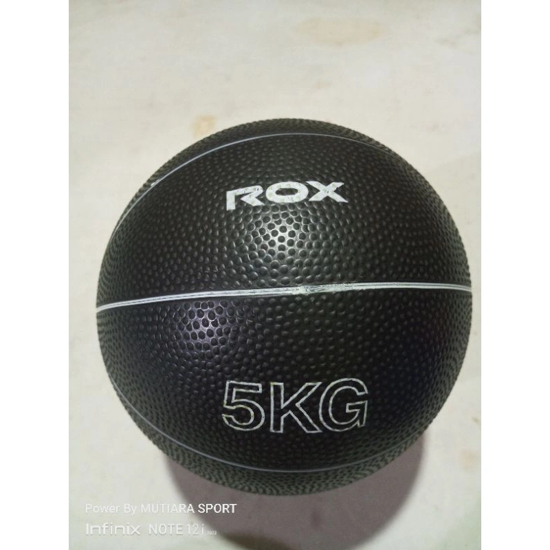 MEDICINE BALL 5KG ROX ORIGINAL BOLA FITNESS HARGA PROMO