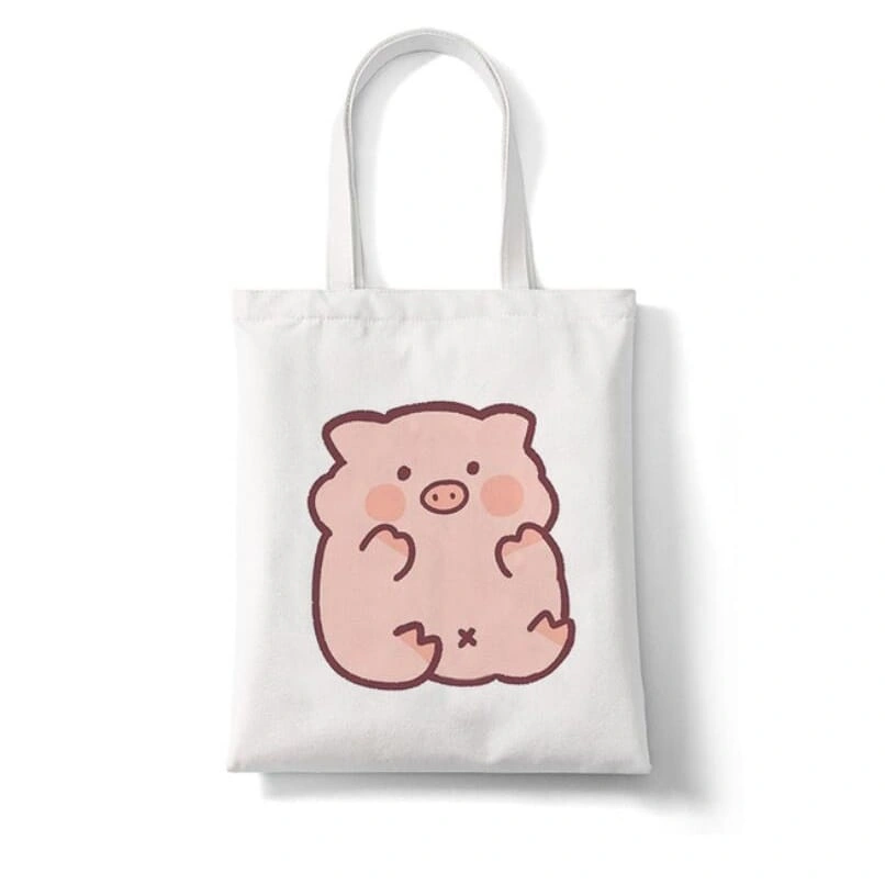 MYSTIQUE.ID-TOTE BAG PIG PINK LUCU KEREN DAN AESTETIC