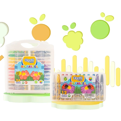 Agatis Oil Pastel Crayon [PRIME Series] 12 Warna - Kualitas Premium Warna Halus & Cerah