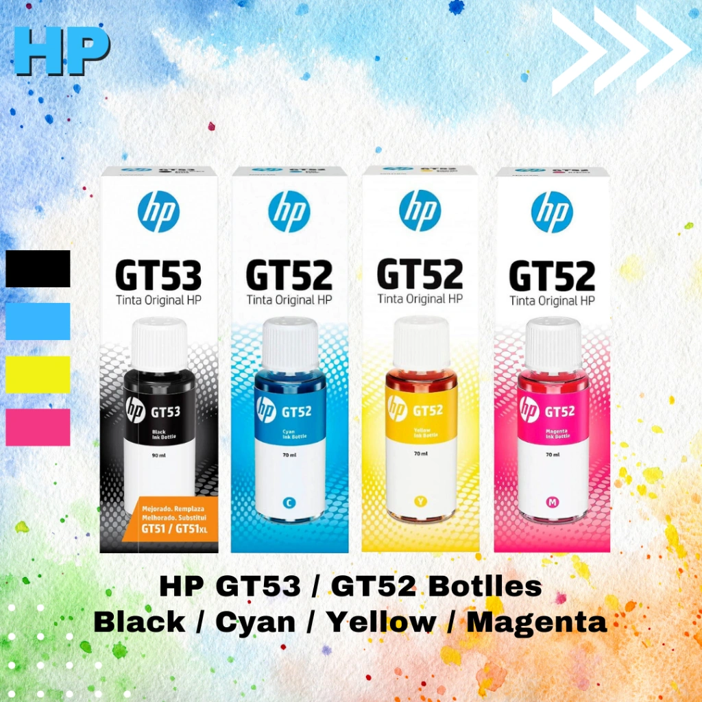 1 Set HP GT51 GT52 GT53 Original Ink HP GT51XL GT53XL