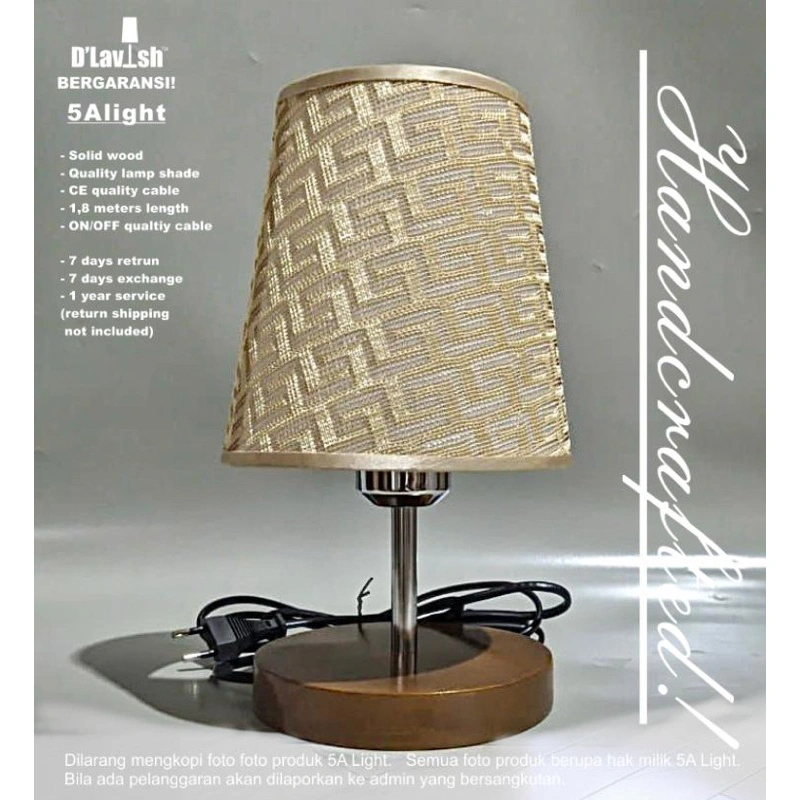 Bali Cute WOOD MPF - Lampu Meja Hias Nakas/Lampu Tidur/Lampu Malam