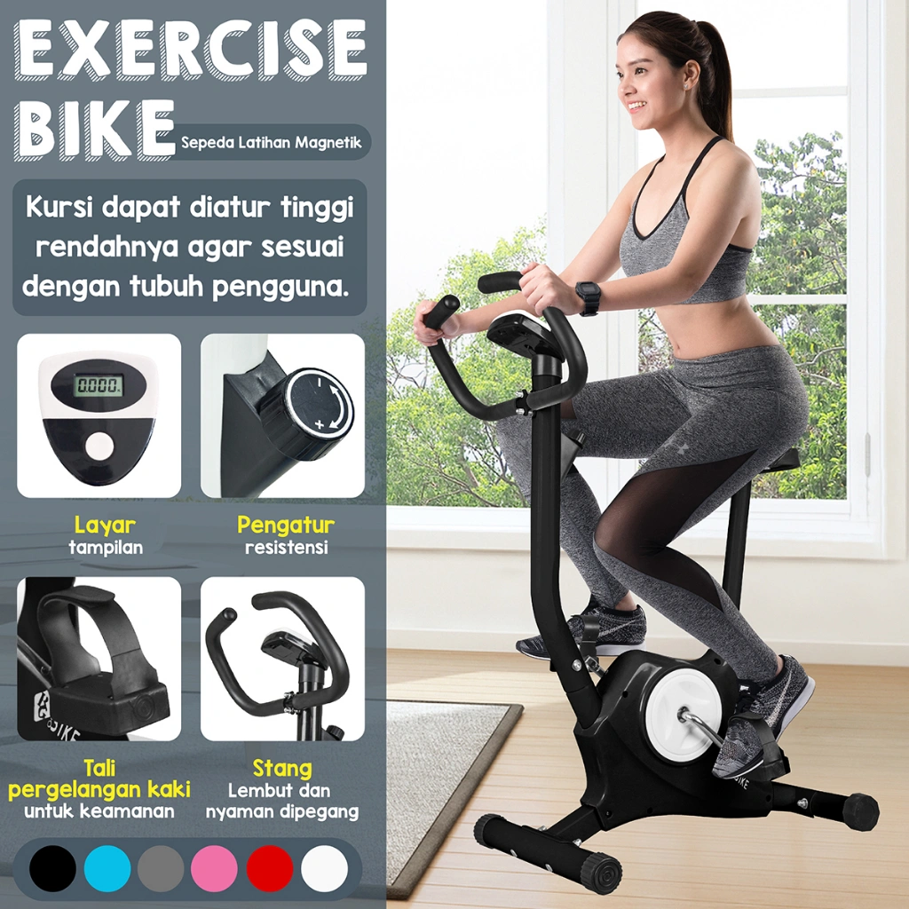 HTD SPORT Sepeda Statis Murah Spinning Bike Fitness Gym Exercise YS02 Black KUAT HINGGA 120KG