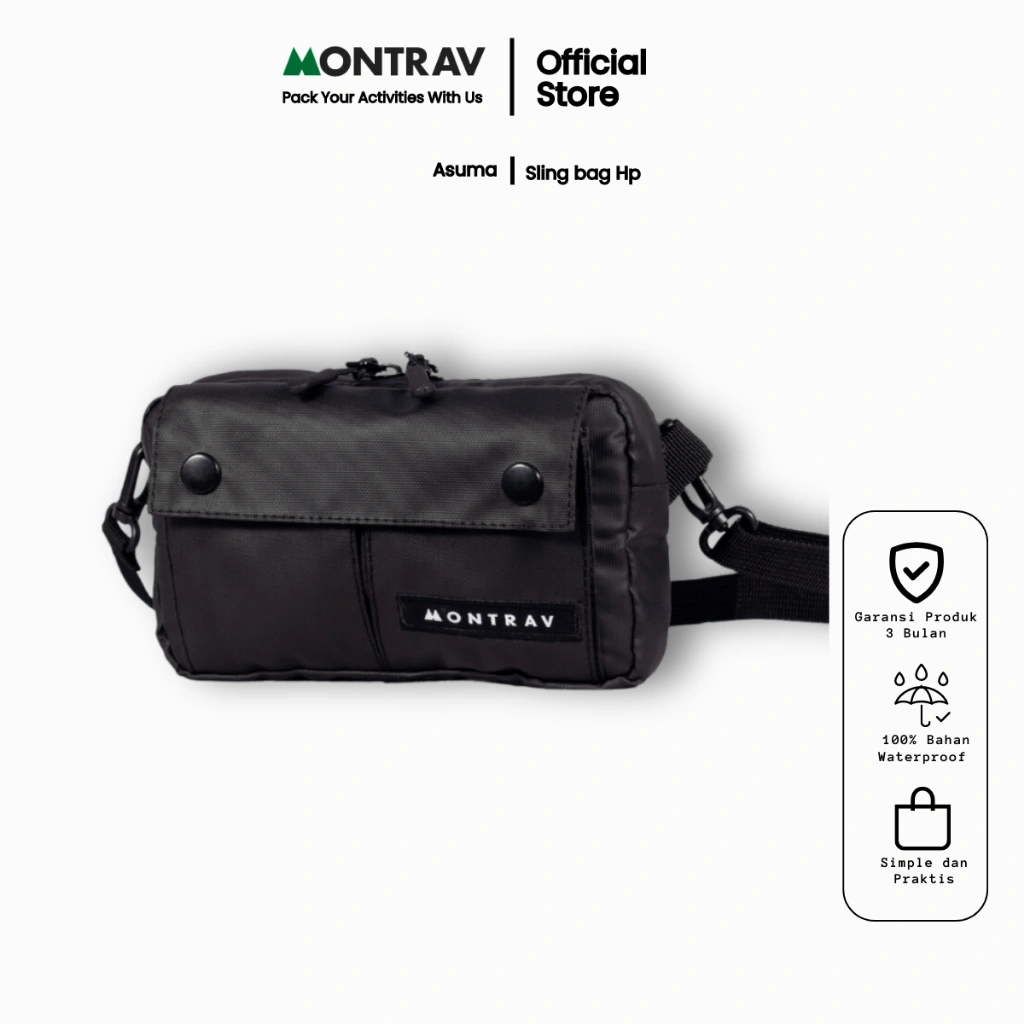 MONTRAV - Hanging Wallet - Tas Selempang Hp dan kartu -Waterproof ASUMA