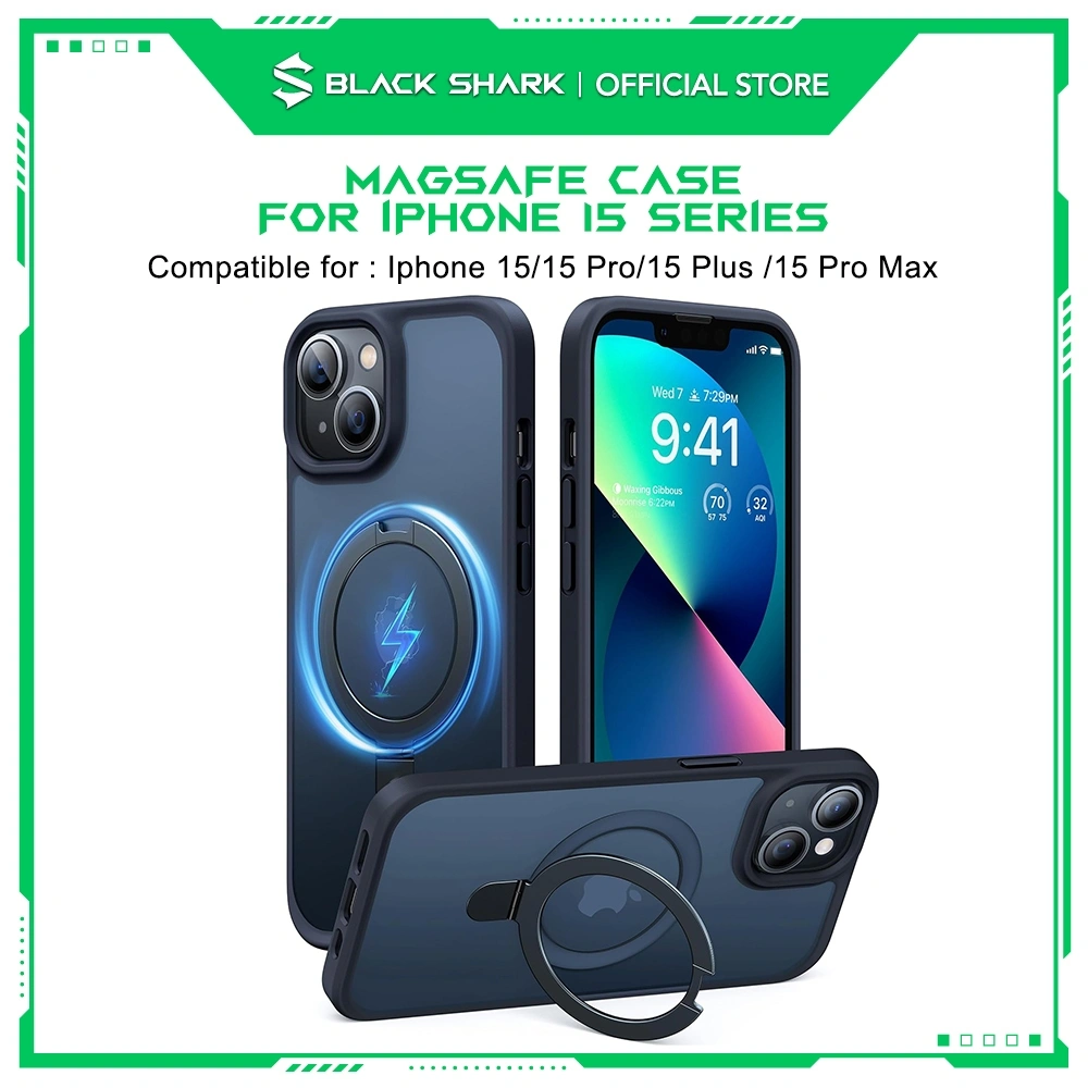 iPhone MagSafe Case 15/15 Plus/15 Pro/15 Pro Max | Super Strong Magnet | Stand Tersembunyi | Shockproof 3X Mil-Grade | Slim