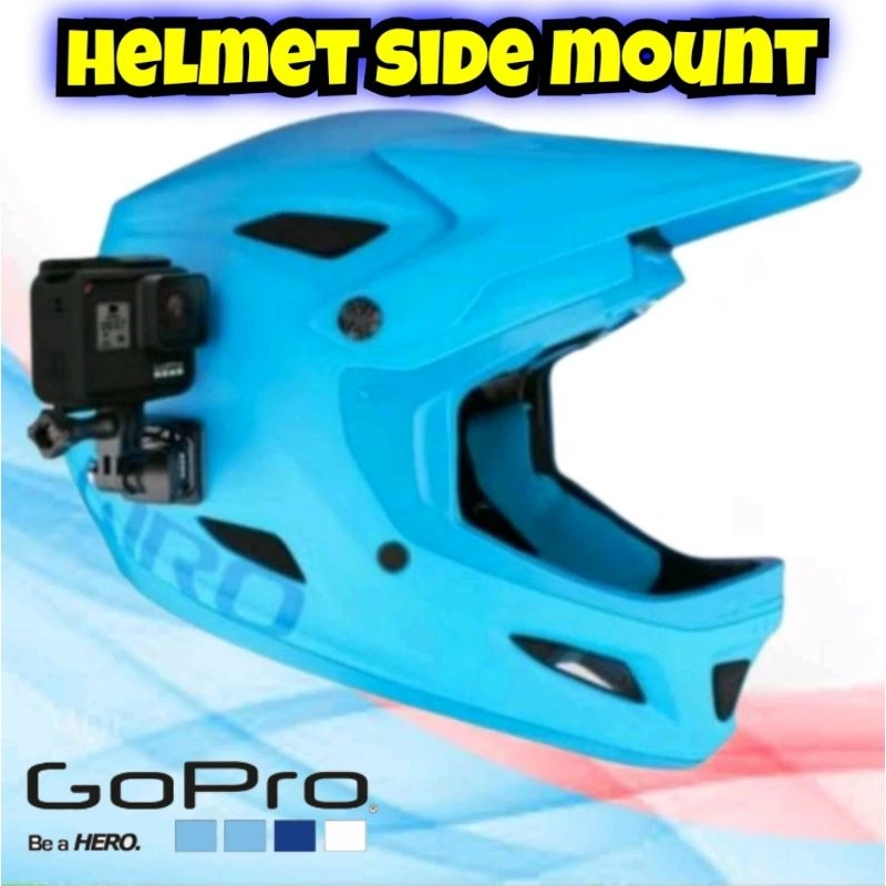 Mounting helm helmet side mount for gopro mi lite miija 4k bpro and all action camera universal pnp