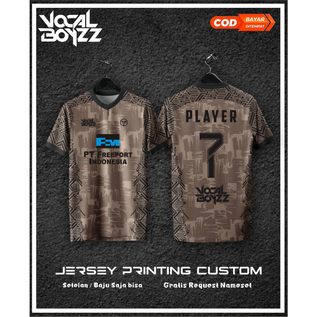 JERSEY FUTSAL DAN BAJU SEPAK BOLA PRINTING CUSTOM FREE NAME SET