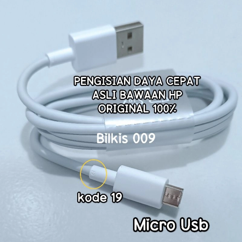 kabel data ViVO asli bawaan hp original 100% MICRO USB Y12 Y15 Y17 V15 V11 V9 S1 Z1 U3 U10 U20 USB support fast charging